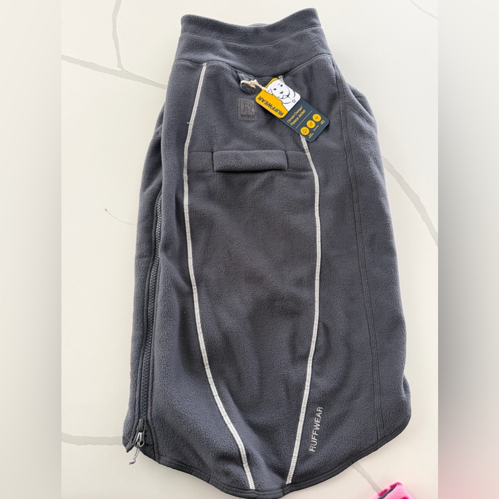 RuffWear Charcoal Fleece Dog Jacket